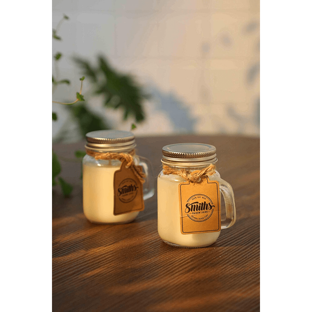 Gift for Her House Warming Gift Mini Mason Jar Soy Candle Peppermint Twist Soy Wax Candle 4 Oz Soy Candle