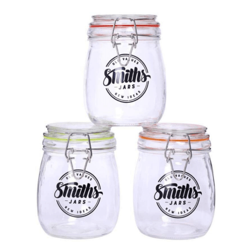 Set of 3 Airtight Glass Jars