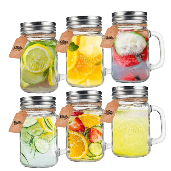 Zephyr Canyon Plastic Mason Jars with Handles, Lids and Straws, 20 oz  Double Insulated Tumbler with Straw, 4 Pack Set of 4, Wide Mouth Mason  Jar Mugs